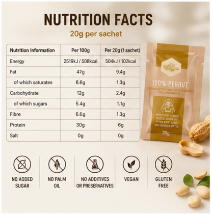 Van Oordt 100% Pure Peanut Butter Sachets