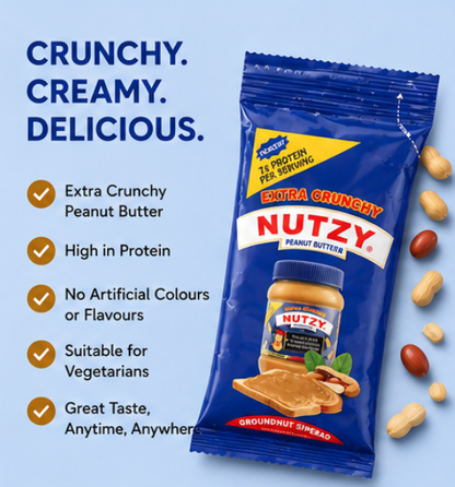 Nutzy Crunchy Peanut Butter Sachets